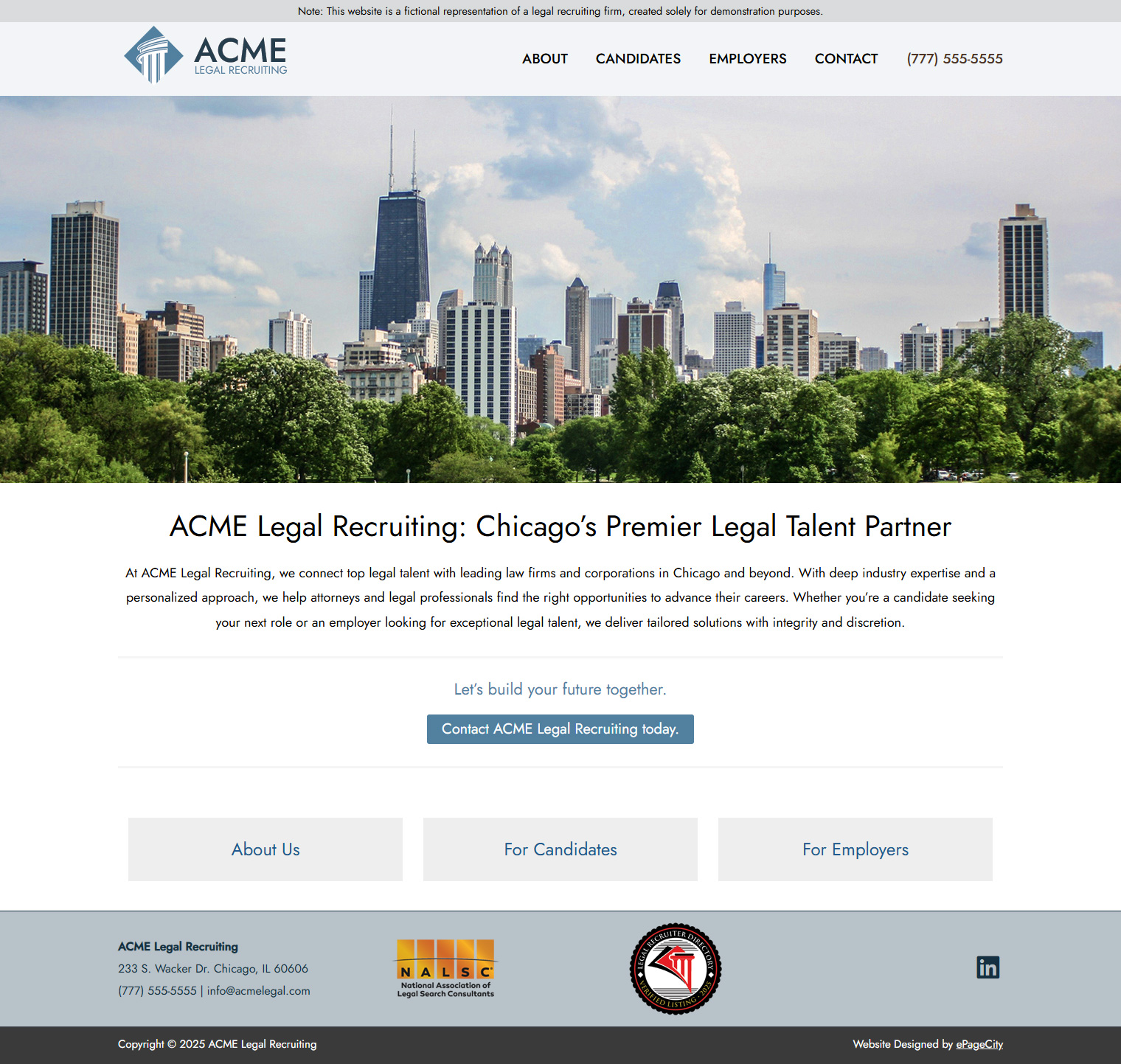 ACME Legal example website